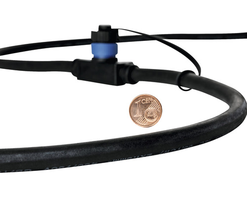 Tropfrohr mit Regulierventil und Euro Cent Münze