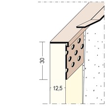 PROTEKTOR "Göppinger" Abschlussprofil Hart-PVC für Trockenbau ab 12,5 mm für Putzstärke 2 mm 3050 x 30 x 12,5mm Pack = 50 St-thumb-0