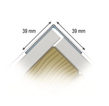 PROTEKTOR WET STICK 90 Grad Kantenprofil PVC selbstklebend für Putzstärke 1 mm 2740 mm x 39 mm x 39 mm x 0,8 mm Pack = 50 St