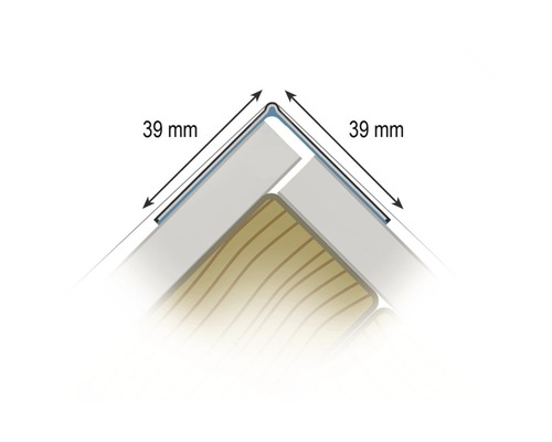 PROTEKTOR Kantenprofil WET FLEX 100 PVC flexibel und selbstklebend 30,5 m x 38 mm x 38 mm