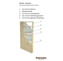 Gartenhaus Palmako Annika inkl. Fußboden 608 x 539 cm natur