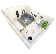 Gartenhaus Palmako Annika inkl. Fußboden 608 x 539 cm natur