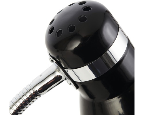 Detailansicht einer Schreibtischlampe mit flexiblem Hals