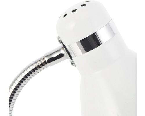Detailansicht einer Schreibtischlampe mit flexiblem Arm