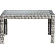 Gartenmöbelset GARDEN PLACE Chicago 4-Sitzer 4-tlg. grau aus Polyrattan und robustem Aluminium, Rückenlehne verstellbar, inkl. Sitzkissen