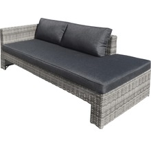 Gartenmöbelset GARDEN PLACE Chicago 4-Sitzer 4-tlg. grau aus Polyrattan und robustem Aluminium, Rückenlehne verstellbar, inkl. Sitzkissen