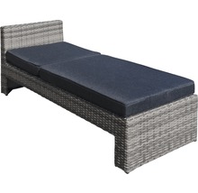 Gartenmöbelset GARDEN PLACE Chicago 4-Sitzer 4-tlg. grau aus Polyrattan und robustem Aluminium, Rückenlehne verstellbar, inkl. Sitzkissen