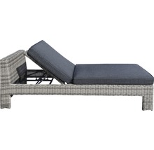 Gartenmöbelset GARDEN PLACE Chicago 4-Sitzer 4-tlg. grau aus Polyrattan und robustem Aluminium, Rückenlehne verstellbar, inkl. Sitzkissen
