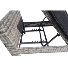 Gartenmöbelset GARDEN PLACE Chicago 4-Sitzer 4-tlg. grau aus Polyrattan und robustem Aluminium, Rückenlehne verstellbar, inkl. Sitzkissen