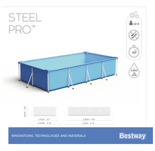 Aufstellpool Framepool Bestway Family eckig 259x170x61 cm ohne Zubehör blau