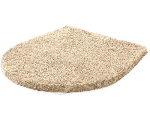 Beige Halbkreis-Stufenmatte aus Textil