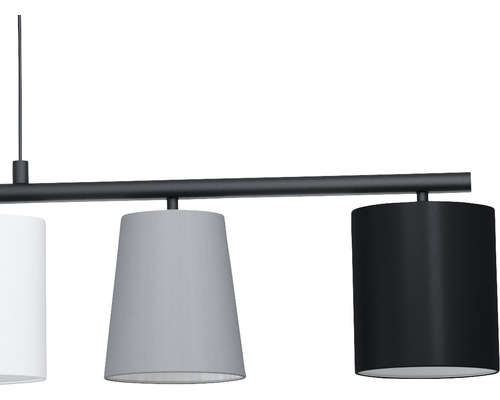 Dreiflammige Hängelampe mit Lampenschirmen