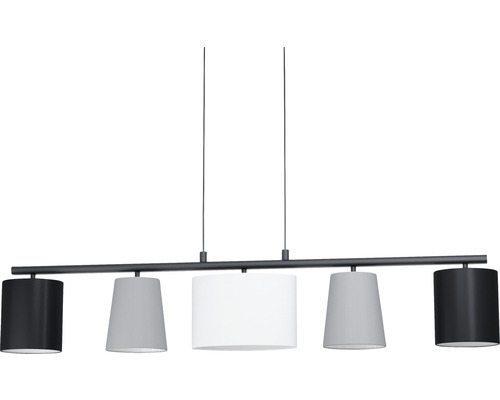 Hängelampe mit fünf Lampenschirmen