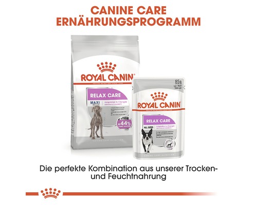 Royal Canin Relax Care canine nutrition program with dry and wet food