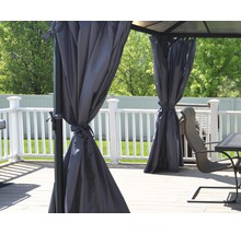 Pavillon Palram – Canopia Martinique 5000 Premium Garden Gazebo inkl. Vorhangset 493 x 359 cm anthrazit