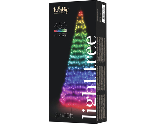 Verpackung der Twinkly Light Tree Lichterkette mit 450 LED Lichtern und einer Länge von drei Metern.