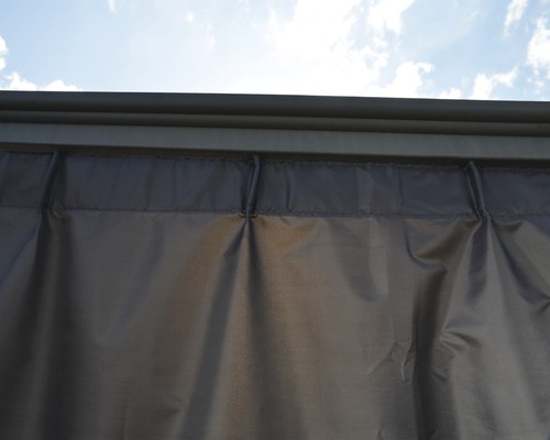 Detailaufnahme einer Pavillonseitenwand