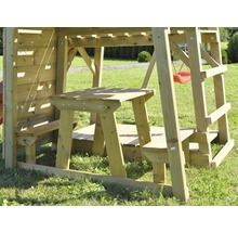 Spielturm Gorilla Holz mit Kletterwand, Schaukel, Sandkasten, Sitzbank und Rutsche rot-thumb-5