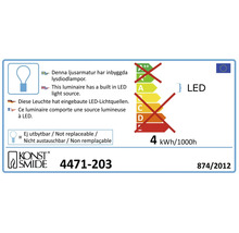 Energieeffizienzlabel für Leuchte mit integrierter LED Lichtquelle der Marke Konstsmide