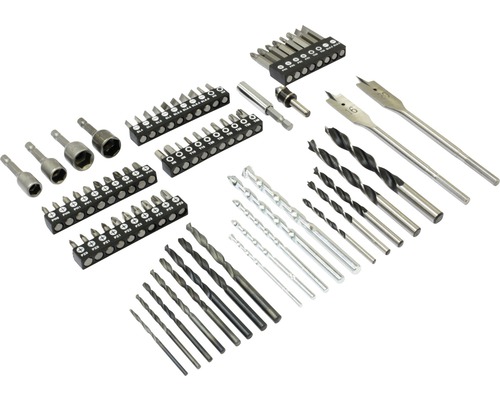 Bohrer- und Bit-Set mit verschiedenen Aufsätzen für Bohrmaschinen und Schraubendreher