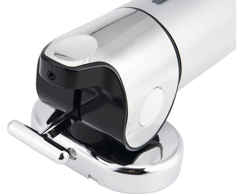 Detailansicht eines Seifenspenders zur Wandmontage.