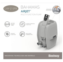 Lay-Z-Spa Bahamas Airjet Multifunktionspumpe mit Heizfunktion, Timer, Wasserfilterfunktion und integriertem Getränkehalter