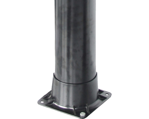 Pfostenfuß aus Metall mit quadratischer Grundplatte zur Befestigung