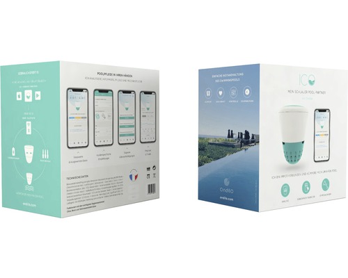 Verpackung des Ondilo ICO Poolwasser-Analysators