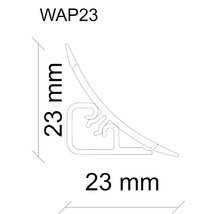 Wandabschlussleiste Eiche WAP 23 K4421 Länge: 3000 mm