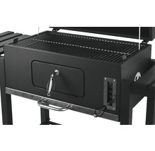 Holzkohlegrill Stahl schwarz Grillrost Stahl verchromt inkl. Grillrost, Deckelthermometer, Deckel