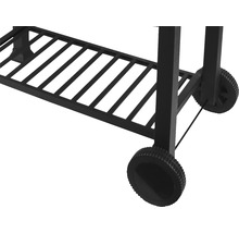 Holzkohlegrill Stahl schwarz Grillrost Stahl verchromt inkl. Grillrost, Deckelthermometer, Deckel