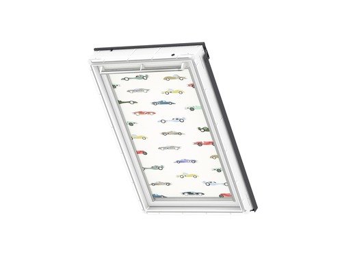 Dachfensterrollo mit Automobilmuster