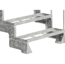 Metalltreppe mit zwei Stufen