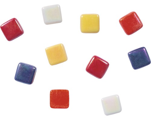Mehrfarbige quadratische Glasmosaiksteine