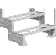 Metalltreppe mit zwei Stufen