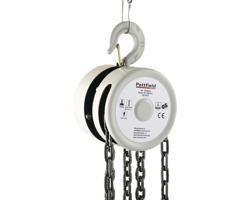 Pattfield Kettenzug mit einer maximalen Traglast von 1000 Kilogramm.