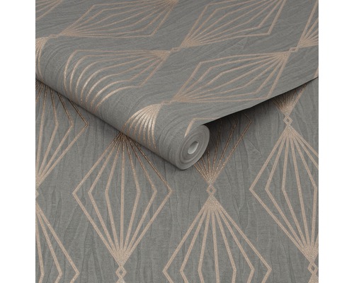 Rolle graue Tapete mit geometrischem Muster