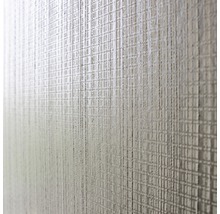 Nahaufnahme einer strukturierten Tapete mit linearem und quadratischem Muster.