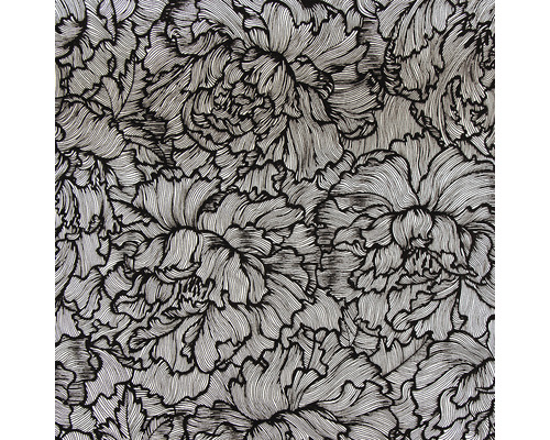 Vliestapete 87005-HOR Flock Blume Samt schwarz weiß