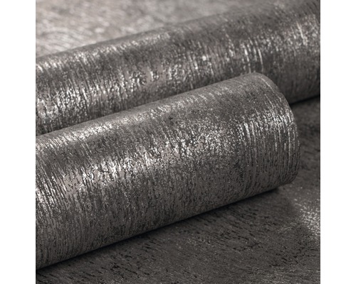 Zwei Rollen graue Tapete mit Struktur