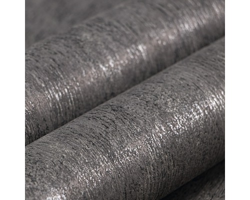 Nahaufnahme einer grauen Vinyltapete mit strukturiertem Muster