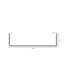 Profilschiene mit den Maßen 150 mm x 40 mm x 2 mm