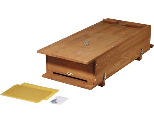 Bienenbeute aus Holz mit Wabenplatten und Schrauben