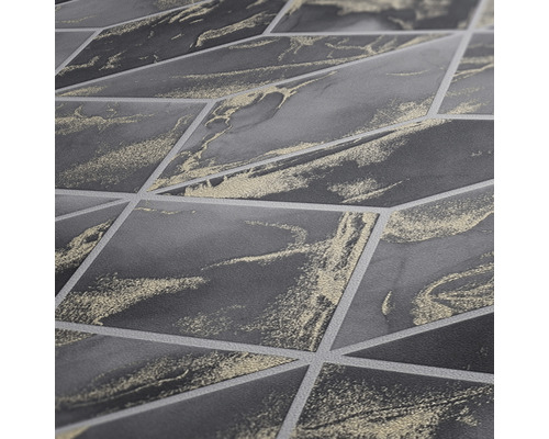 Detailansicht einer Tapete mit geometrischem Marmormuster