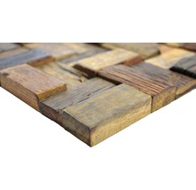 Mosaikfliese aus Holz