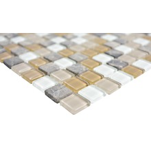 Mosaikfliese aus Glas und Stein