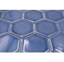 Keramikmosaik HX530 Hexagon Uni baugrün glänzend-thumb-2