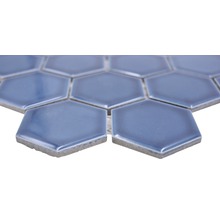 Keramikmosaik HX530 Hexagon Uni baugrün glänzend-thumb-1