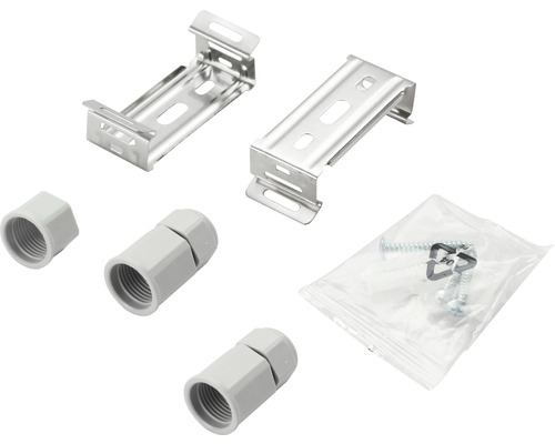 Installationsmaterial für Elektroleitungen: Halterungen, Verschraubungen und Schrauben