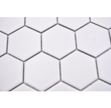 Keramikmosaik HX AT51 Hexagon 32,5x28,1 cm Uni weiß R10B